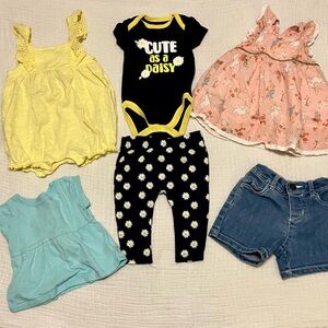 Girl’s Clothing Bundle Carter’s, Baby Starters, Kidgets Sz 6/9M